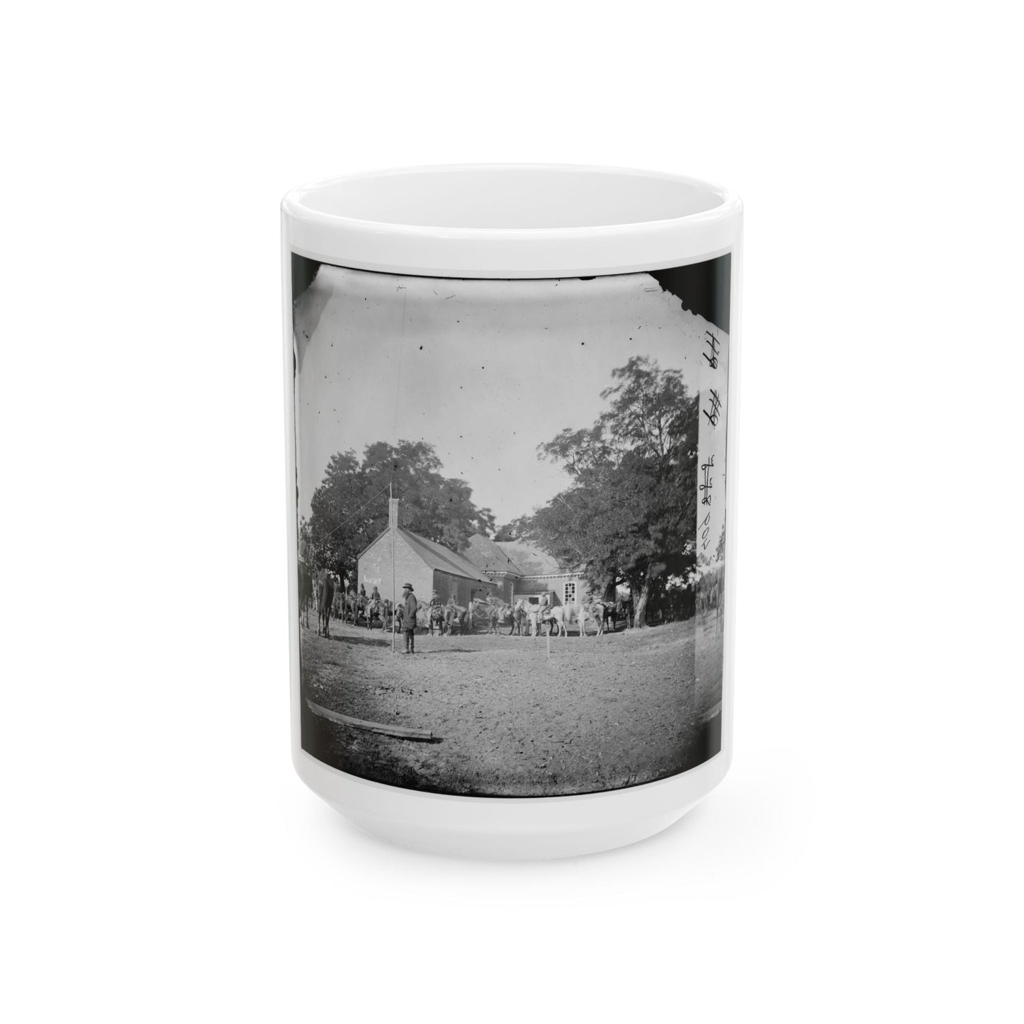 Charles City Court House, Va. Rear View Of The Courthouse (U.S. Civil War) White Coffee Mug-15oz-The Sticker Space