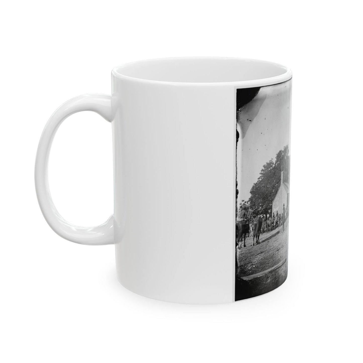 Charles City Court House, Va. Rear View Of The Courthouse (U.S. Civil War) White Coffee Mug-The Sticker Space