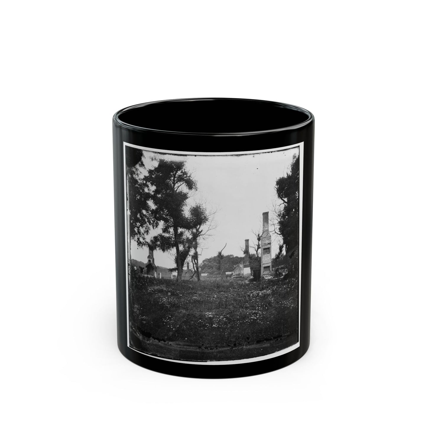 Charles City Court House, Va. Ruins Of Houses (U.S. Civil War) Black Coffee Mug