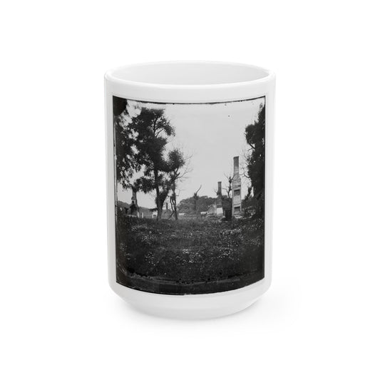 Charles City Court House, Va. Ruins Of Houses (U.S. Civil War) White Coffee Mug