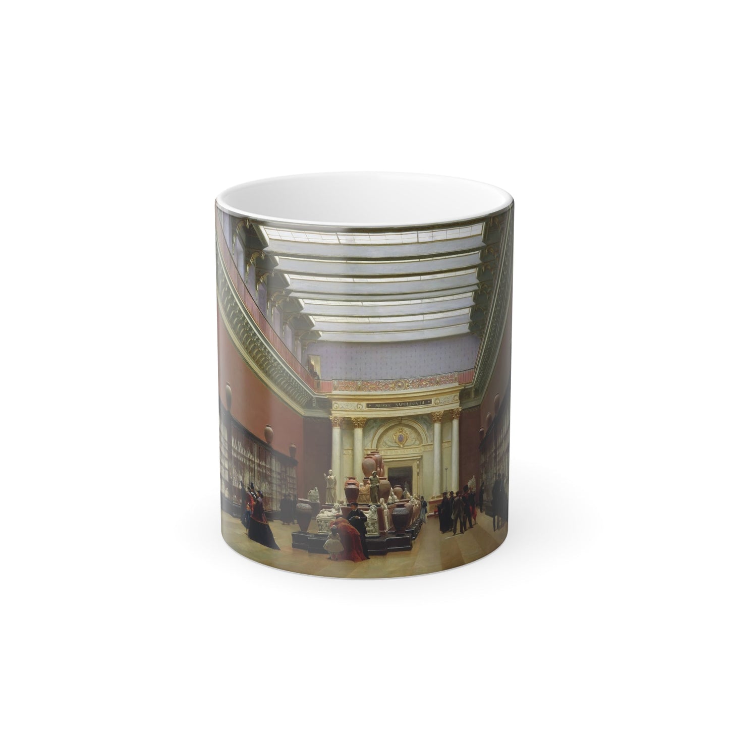 Charles Giraud (1819-1892) Napoleon III Museum, Terracotta Room at the Louvre - 1856 - Color Changing Mug 11oz-11oz-The Sticker Space