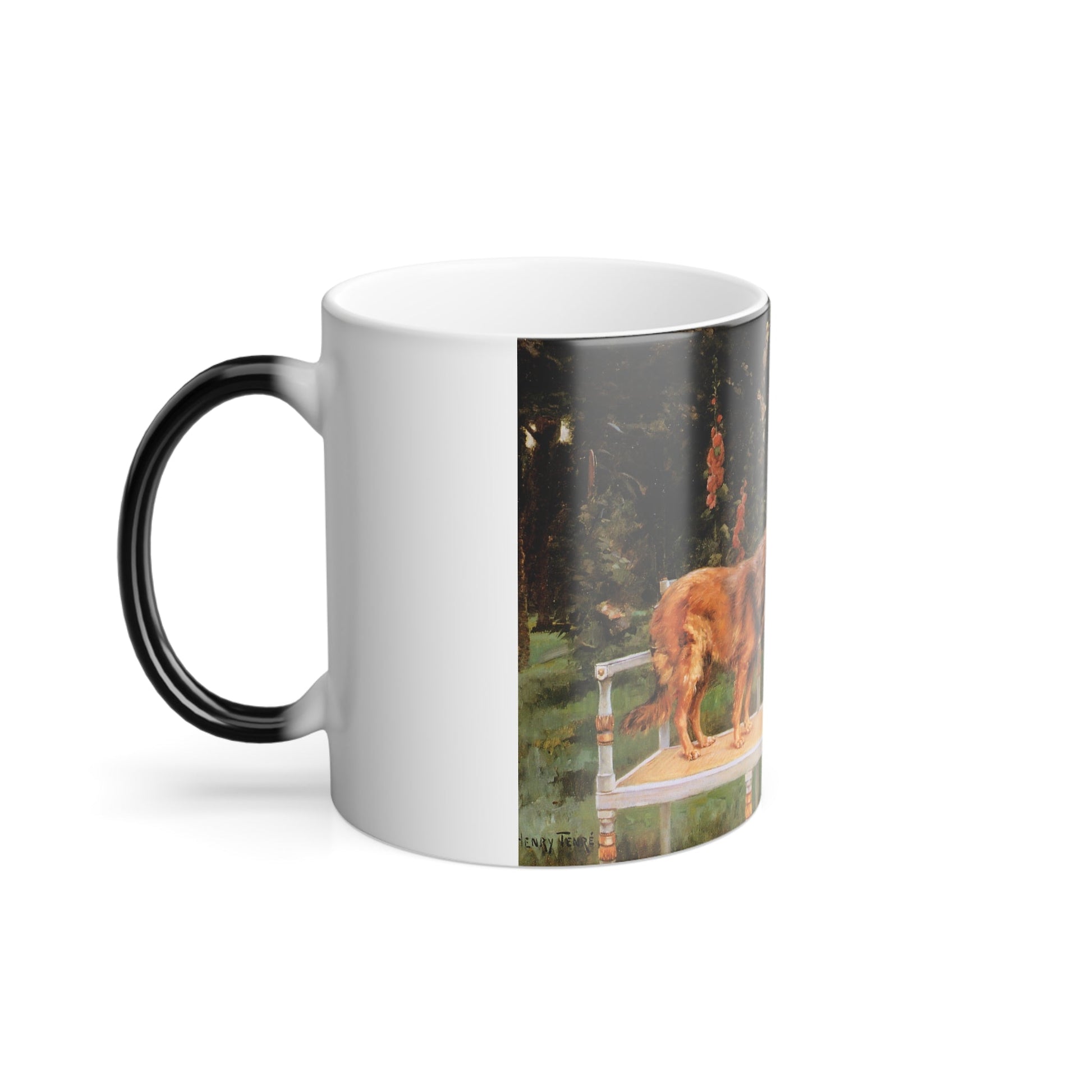 Charles Henry Tenre (1864-1926) Making Acquaintance - Color Changing Mug 11oz-11oz-The Sticker Space