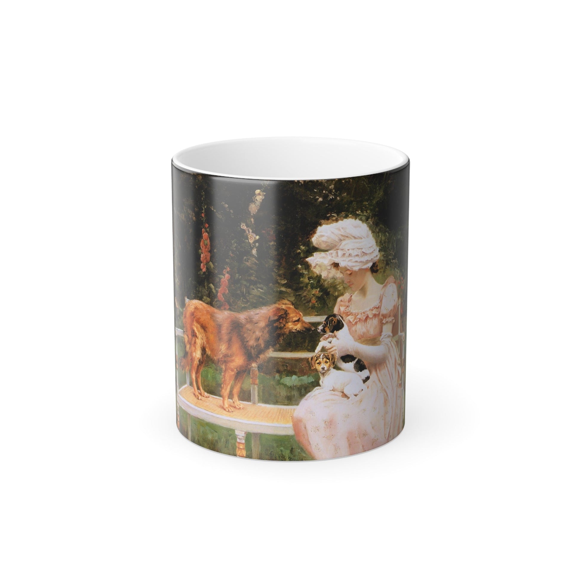 Charles Henry Tenre (1864-1926) Making Acquaintance - Color Changing Mug 11oz-11oz-The Sticker Space