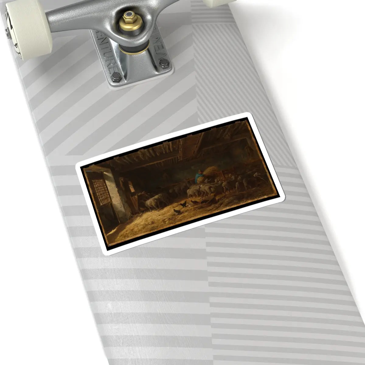 SKU:TSS-STICK-CHRJCQ-6X6-2 Sizes:6" × 6" Types:White