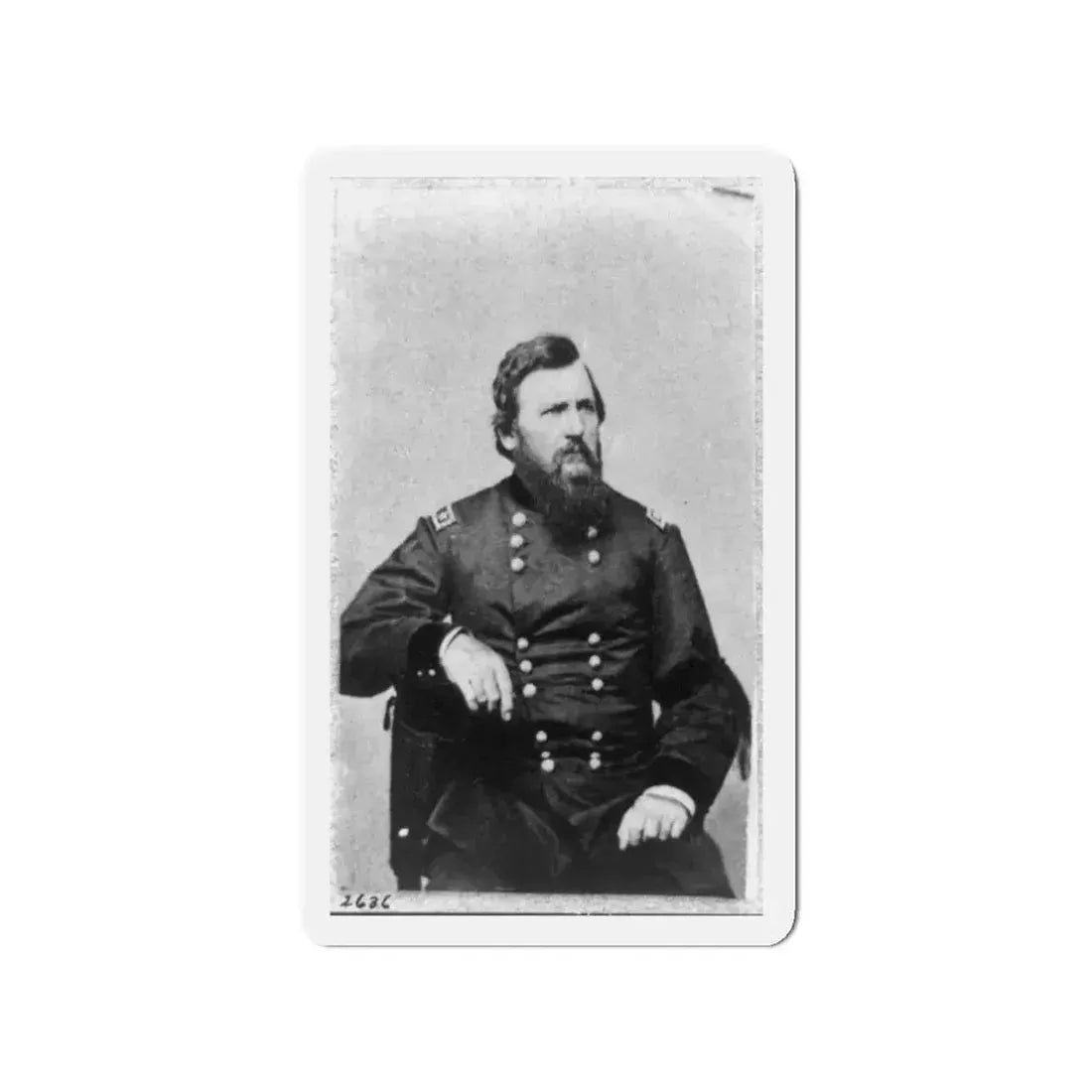 Charles R. Woods, Three-Quarter Length Portrait, Seated, Facing Right (U.S. Civil War) Refrigerator Magnet 3 Inch Die-Cut - The Sticker Space