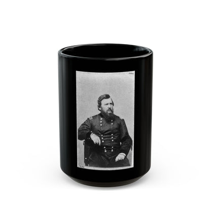 Charles R. Woods, Three-Quarter Length Portrait, Seated, Facing Right (U.S. Civil War) Black Coffee Mug-15oz-The Sticker Space