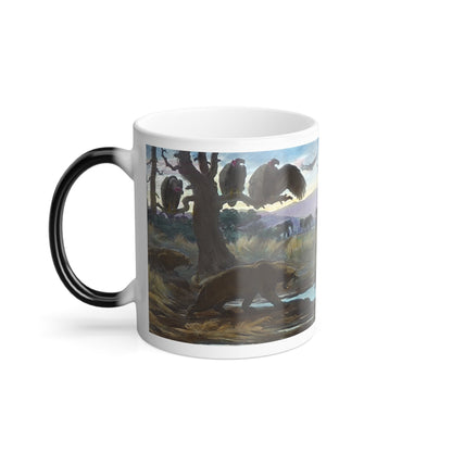 Charles Robert Knight (1874-1953) La Brea Tar Pits - Color Changing Mug 11oz-11oz-The Sticker Space