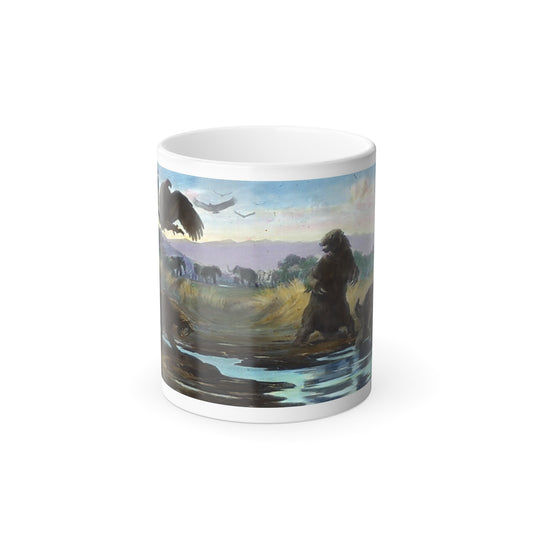 Charles Robert Knight (1874-1953) La Brea Tar Pits - Color Changing Mug 11oz-11oz-The Sticker Space