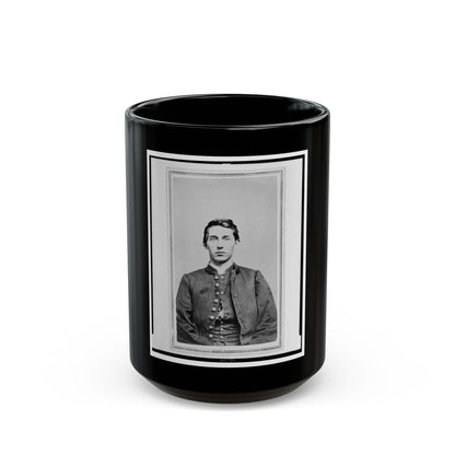 Charles Whittington, Sergeant Major, 7th West Virginia Cavalry, Half-Length Portrait, Wearing Uniform, Seated, Facing Front (U.S. Civil War) Black Coffee Mug