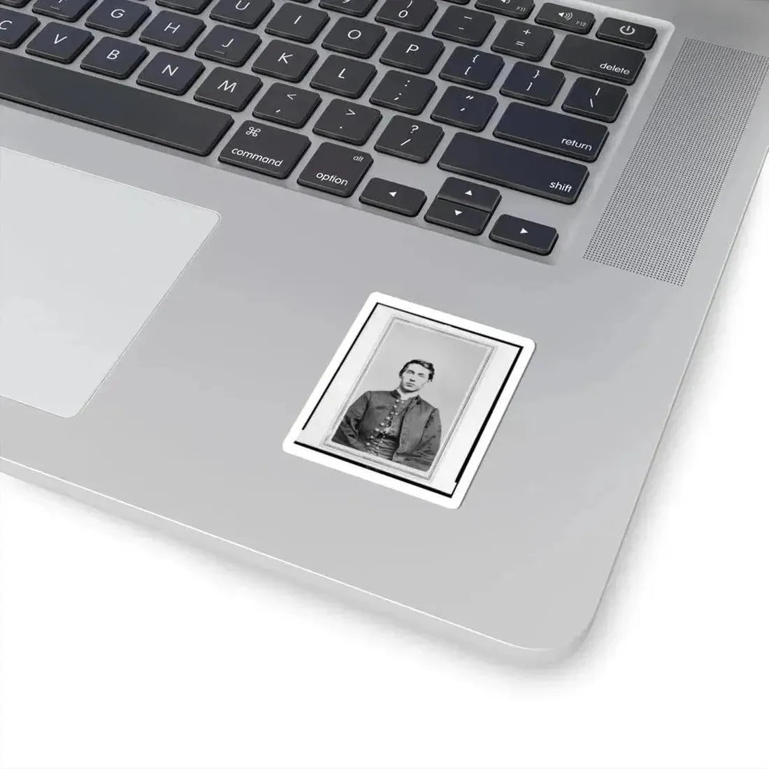 Charles Whittington, Sergeant Major, 7Th West Virginia Cavalry, Half-Length Portrait, Wearing Uniform, Seated, Facing Front (U.S. Civil War) STICKER Vinyl Kiss-Cut Decal - The Sticker Space