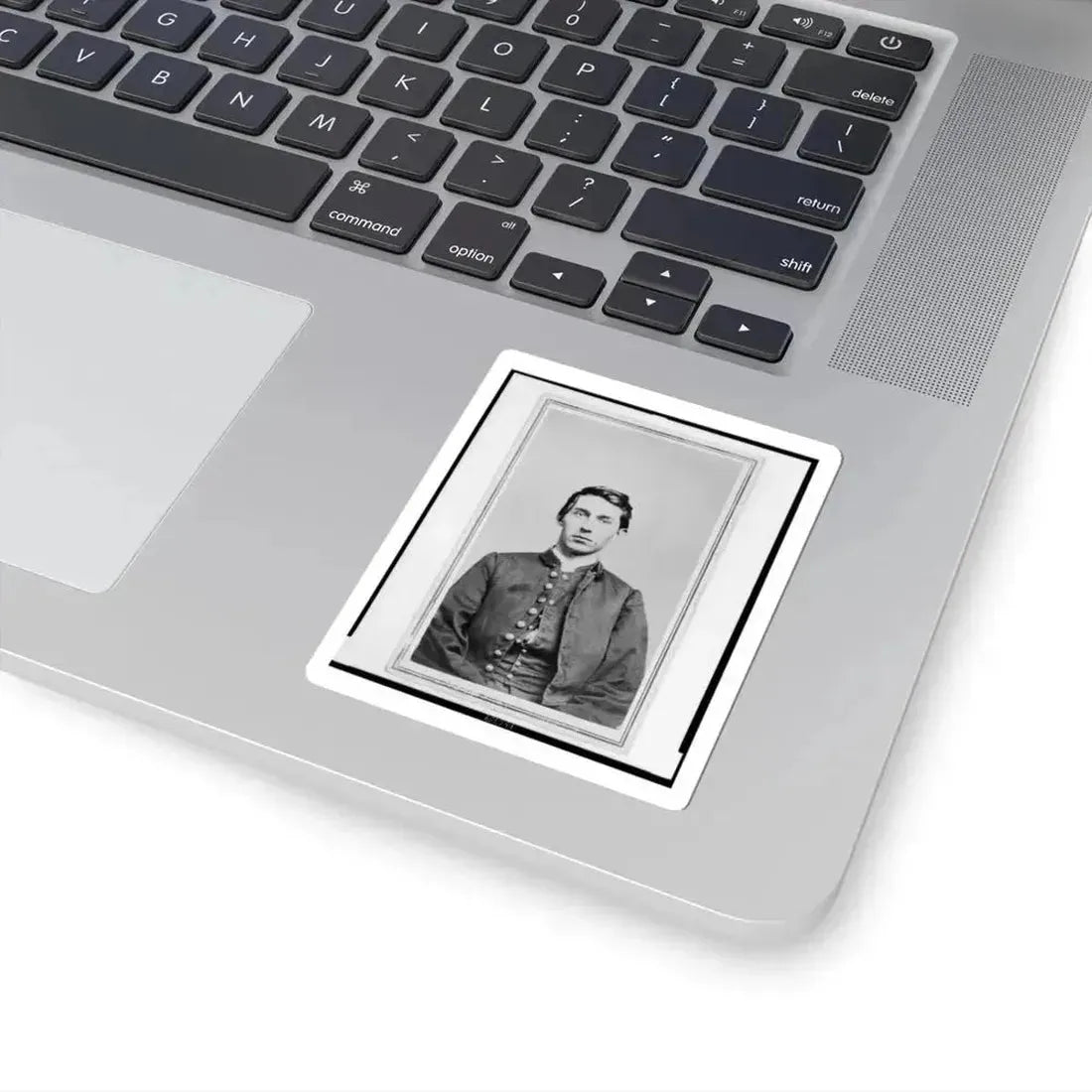 Charles Whittington, Sergeant Major, 7Th West Virginia Cavalry, Half-Length Portrait, Wearing Uniform, Seated, Facing Front (U.S. Civil War) STICKER Vinyl Kiss-Cut Decal - The Sticker Space