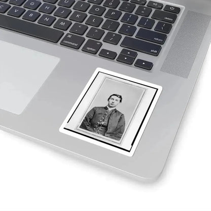 Charles Whittington, Sergeant Major, 7Th West Virginia Cavalry, Half-Length Portrait, Wearing Uniform, Seated, Facing Front (U.S. Civil War) STICKER Vinyl Kiss-Cut Decal - The Sticker Space