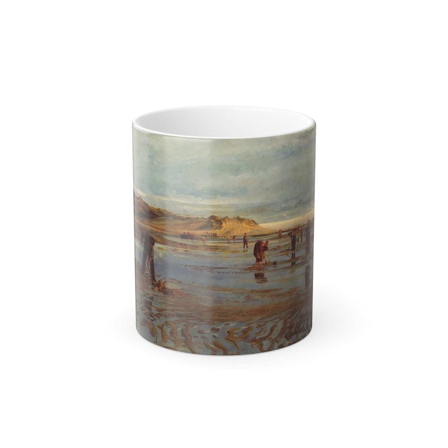 Charles William Wyllie (1853-1923) Digging for Bait - 1877 - Color Changing Mug 11oz-11oz-The Sticker Space