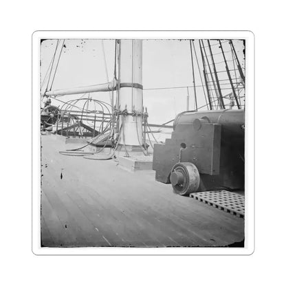 Charleston Harbor, S.C. 24-Pdr. Howitzer on Deck of U.S.S. Pawnee (U.S. Civil War) STICKER Vinyl Kiss-Cut Decal 6 Inch White - The Sticker Space