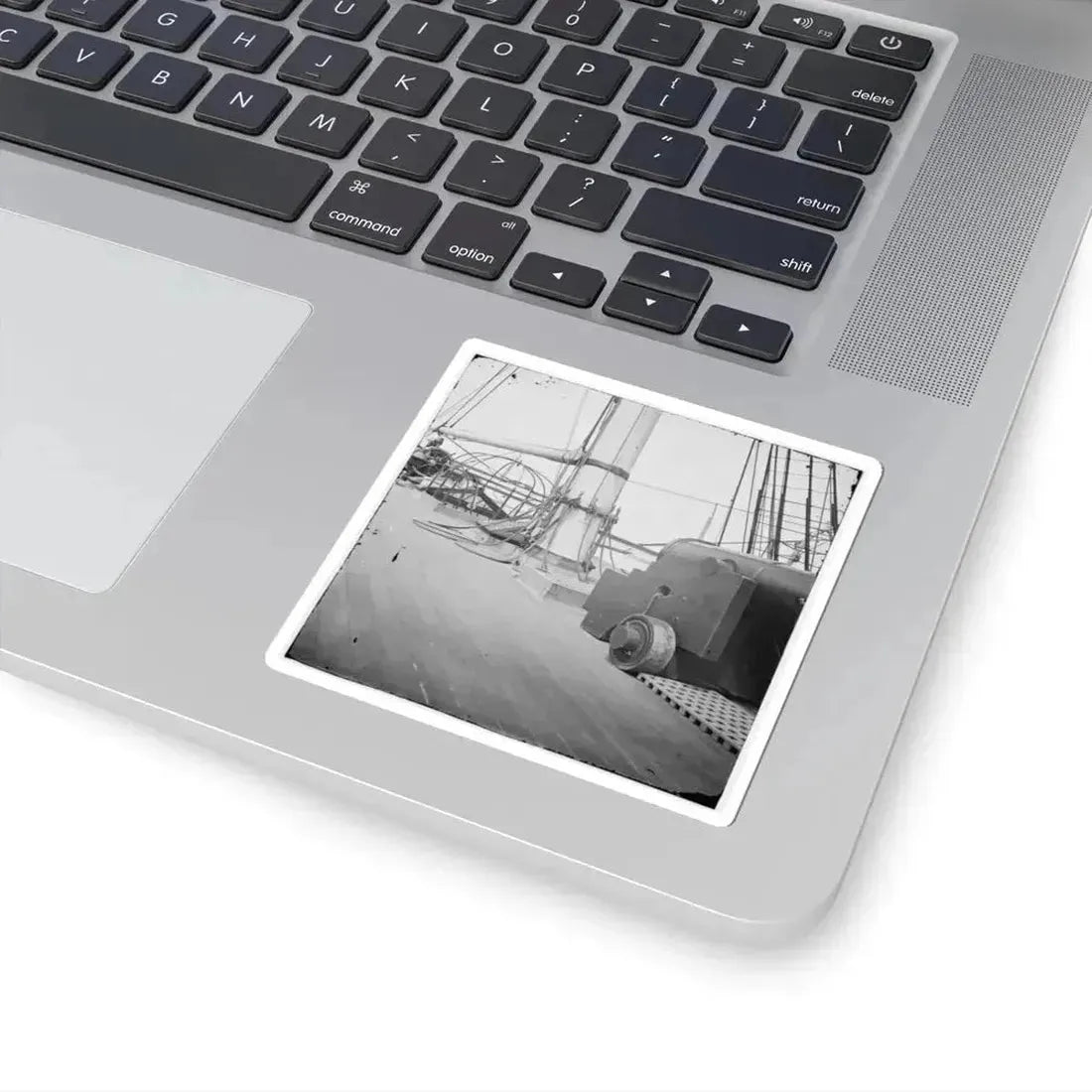 Charleston Harbor, S.C. 24-Pdr. Howitzer on Deck of U.S.S. Pawnee (U.S. Civil War) STICKER Vinyl Kiss-Cut Decal - The Sticker Space