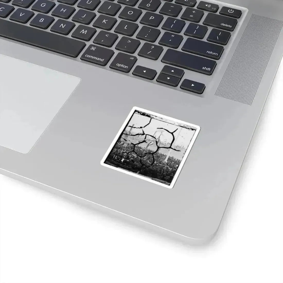 Charleston Harbor, South Carolina. Interior View of Fort Sumter During Ceremony of Raising Flag (U.S. Civil War) STICKER Vinyl Kiss-Cut Decal - The Sticker Space