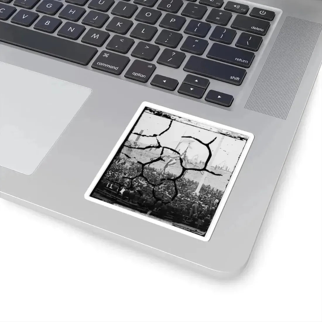 Charleston Harbor, South Carolina. Interior View of Fort Sumter During Ceremony of Raising Flag (U.S. Civil War) STICKER Vinyl Kiss-Cut Decal - The Sticker Space