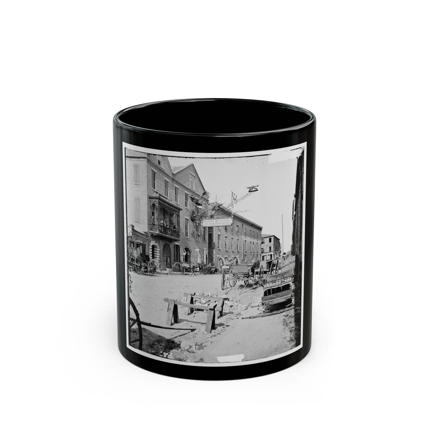 Charleston, S.C. Archibald Mcleish's Vulcan Iron Works And Other Houses On Cumberland Street (U.S. Civil War) Black Coffee Mug