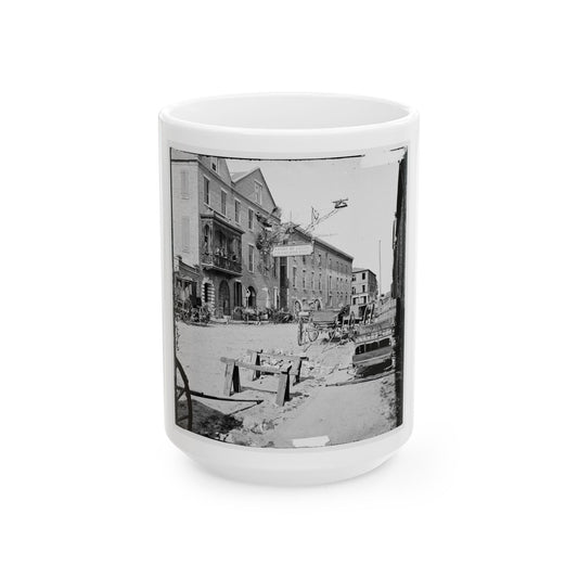 Charleston, S.C. Archibald Mcleish's Vulcan Iron Works And Other Houses On Cumberland Street (U.S. Civil War) White Coffee Mug