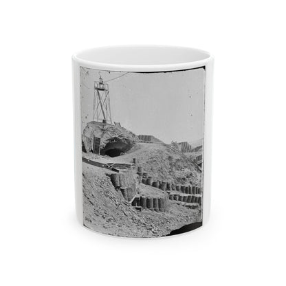 Charleston, S.C. Beacon On Parapet Of Fort Sumter (U.S. Civil War) White Coffee Mug