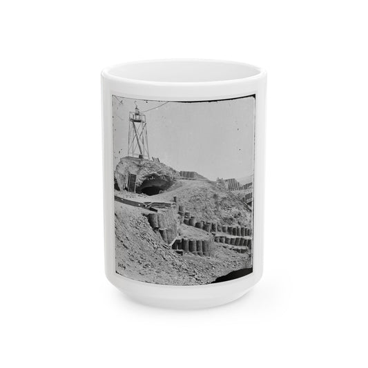 Charleston, S.C. Beacon On Parapet Of Fort Sumter (U.S. Civil War) White Coffee Mug