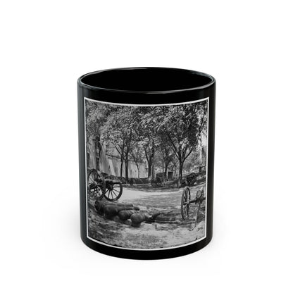 Charleston, S.C. Blakely Guns And Ammunition In The Arsenal Yard (U.S. Civil War) Black Coffee Mug-11oz-The Sticker Space