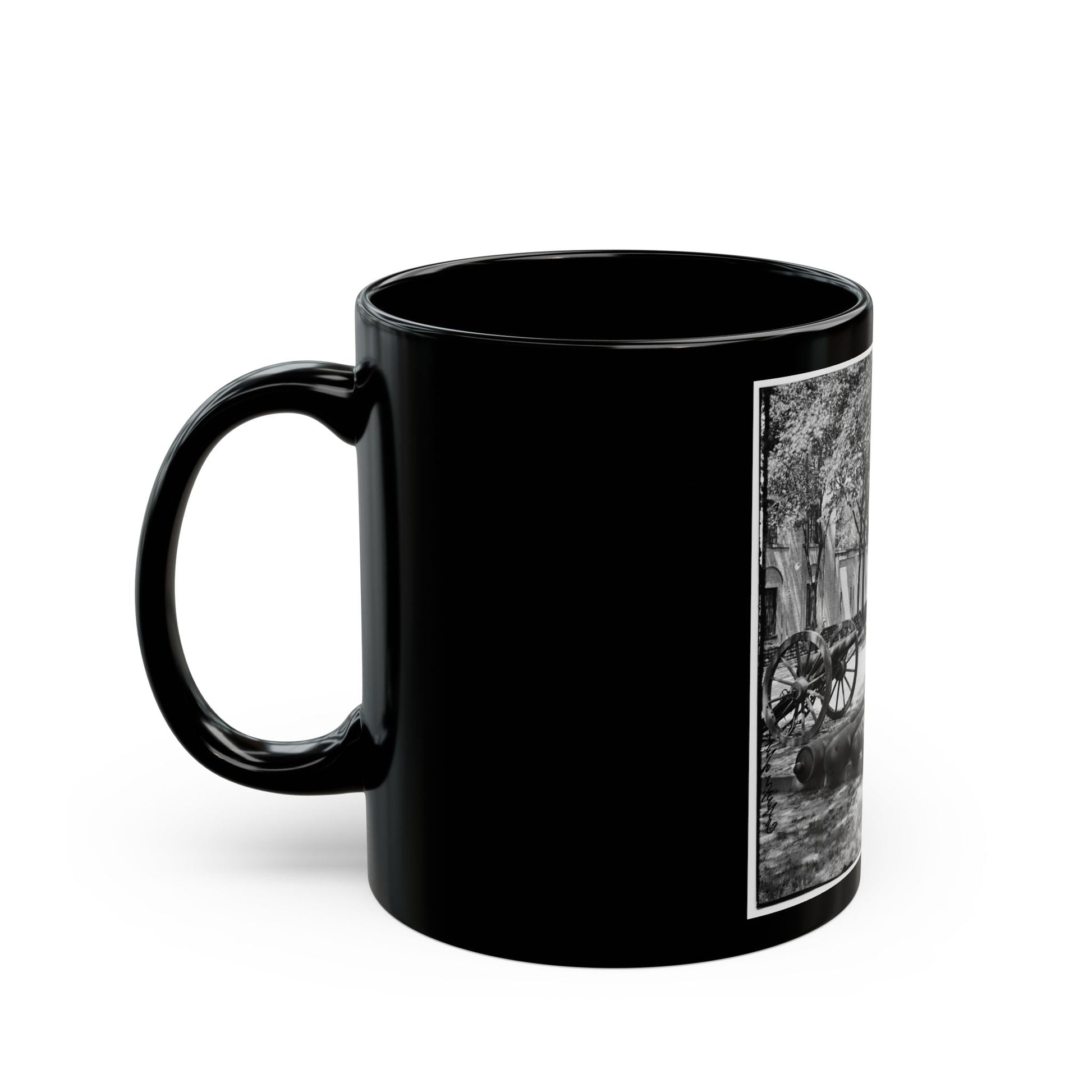 Charleston, S.C. Blakely Guns And Ammunition In The Arsenal Yard (U.S. Civil War) Black Coffee Mug-The Sticker Space