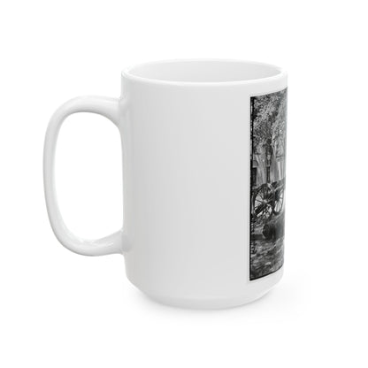 Charleston, S.C. Blakely Guns And Ammunition In The Arsenal Yard (U.S. Civil War) White Coffee Mug-The Sticker Space