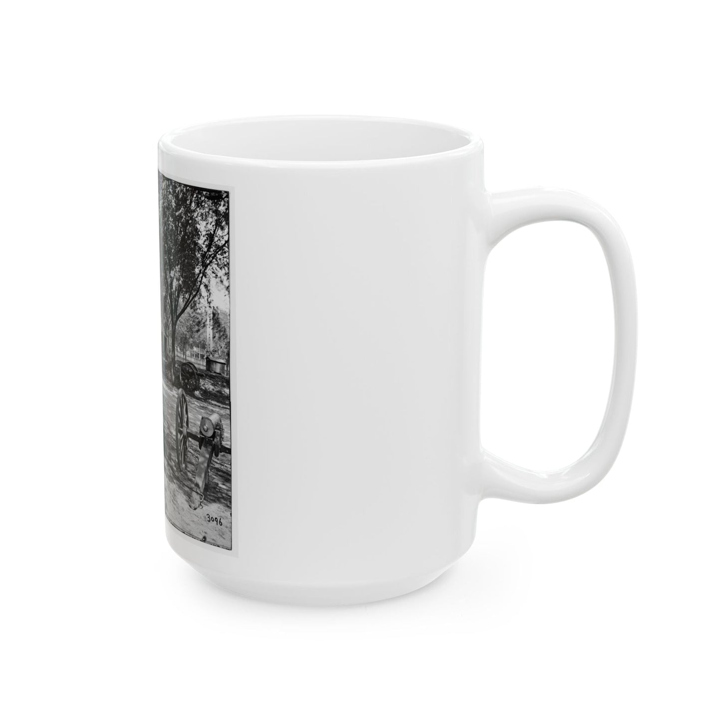 Charleston, S.C. Blakely Guns And Ammunition In The Arsenal Yard (U.S. Civil War) White Coffee Mug-The Sticker Space