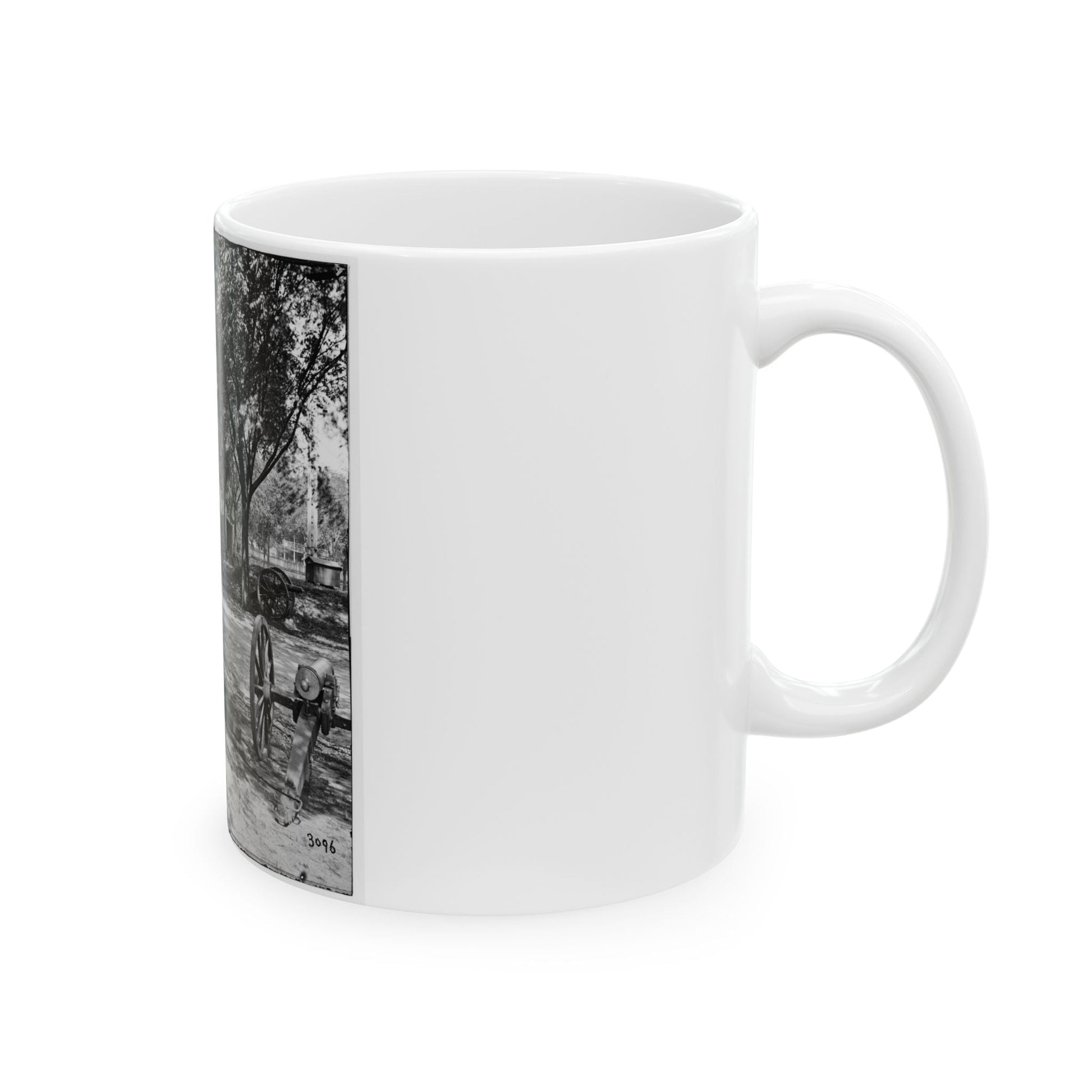 Charleston, S.C. Blakely Guns And Ammunition In The Arsenal Yard (U.S. Civil War) White Coffee Mug-The Sticker Space