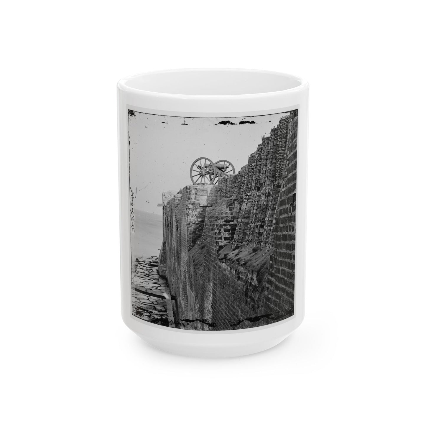 Charleston, S.C. Breach Patched With Gabions On The North Wall Of Fort Sumter (U.S. Civil War) White Coffee Mug