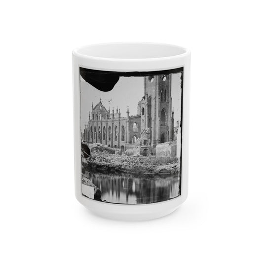 Charleston, S.C. Cathedral Of St. John And St. Finbar; Another View (U.S. Civil War) White Coffee Mug