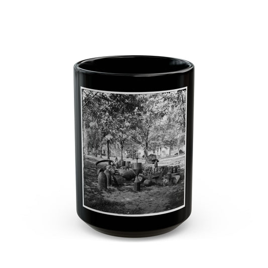 Charleston, S.C. Confederate Torpedoes, Shot, And Shell In The Arsenal Yard (U.S. Civil War) Black Coffee Mug