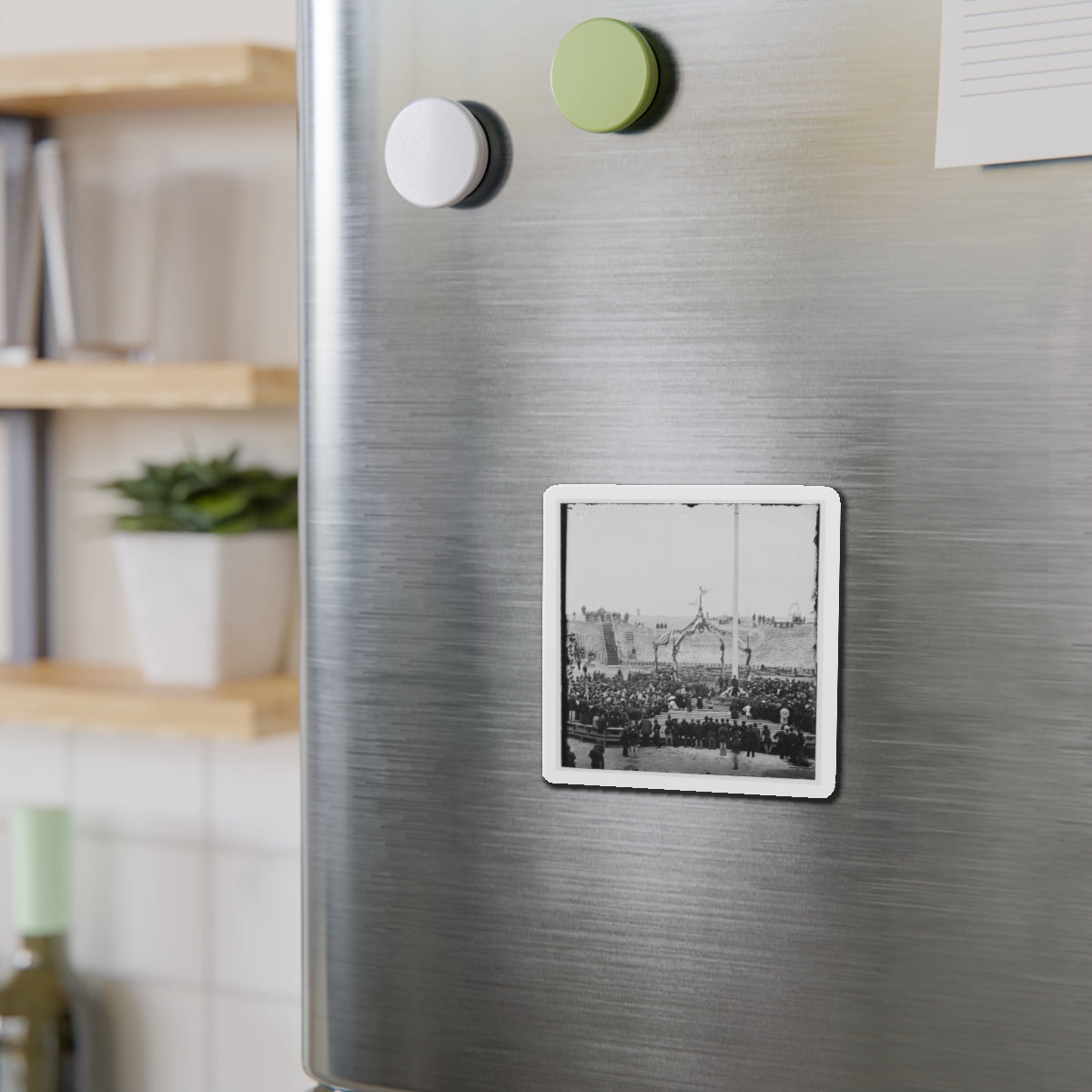 Charleston, S.C. Crowd Inside Fort Sumter; Another View (U.S. Civil War) Refrigerator Magnet-The Sticker Space