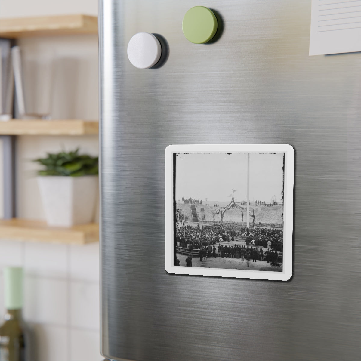 Charleston, S.C. Crowd Inside Fort Sumter; Another View (U.S. Civil War) Refrigerator Magnet-The Sticker Space