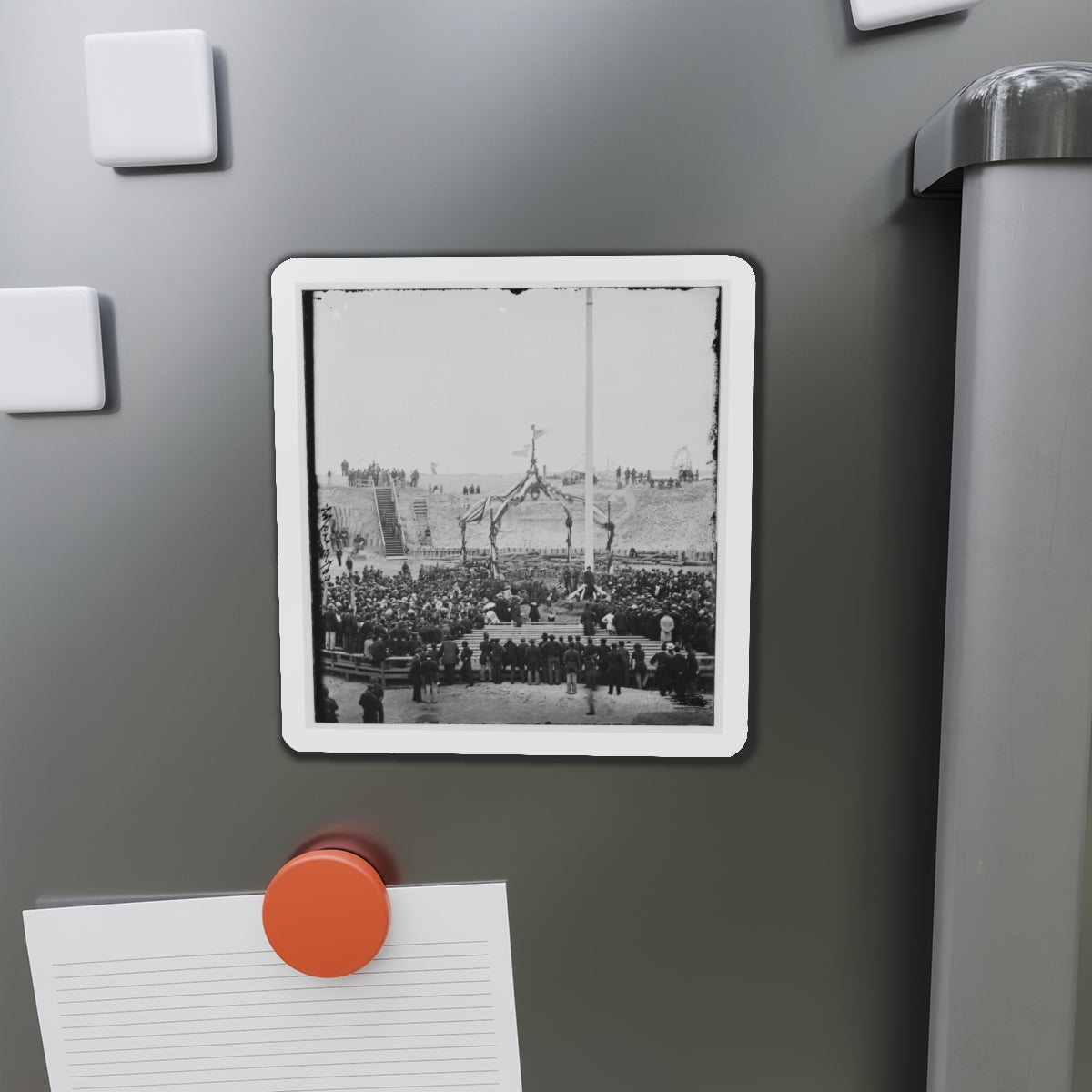 Charleston, S.C. Crowd Inside Fort Sumter; Another View (U.S. Civil War) Refrigerator Magnet-The Sticker Space