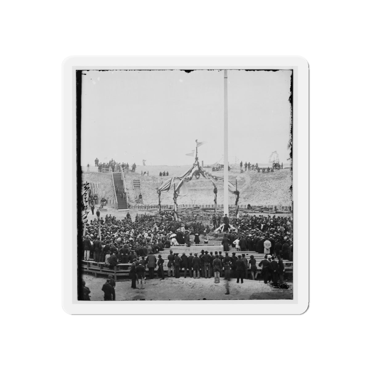 Charleston, S.C. Crowd Inside Fort Sumter; Another View (U.S. Civil War) Refrigerator Magnet-6 × 6"-The Sticker Space