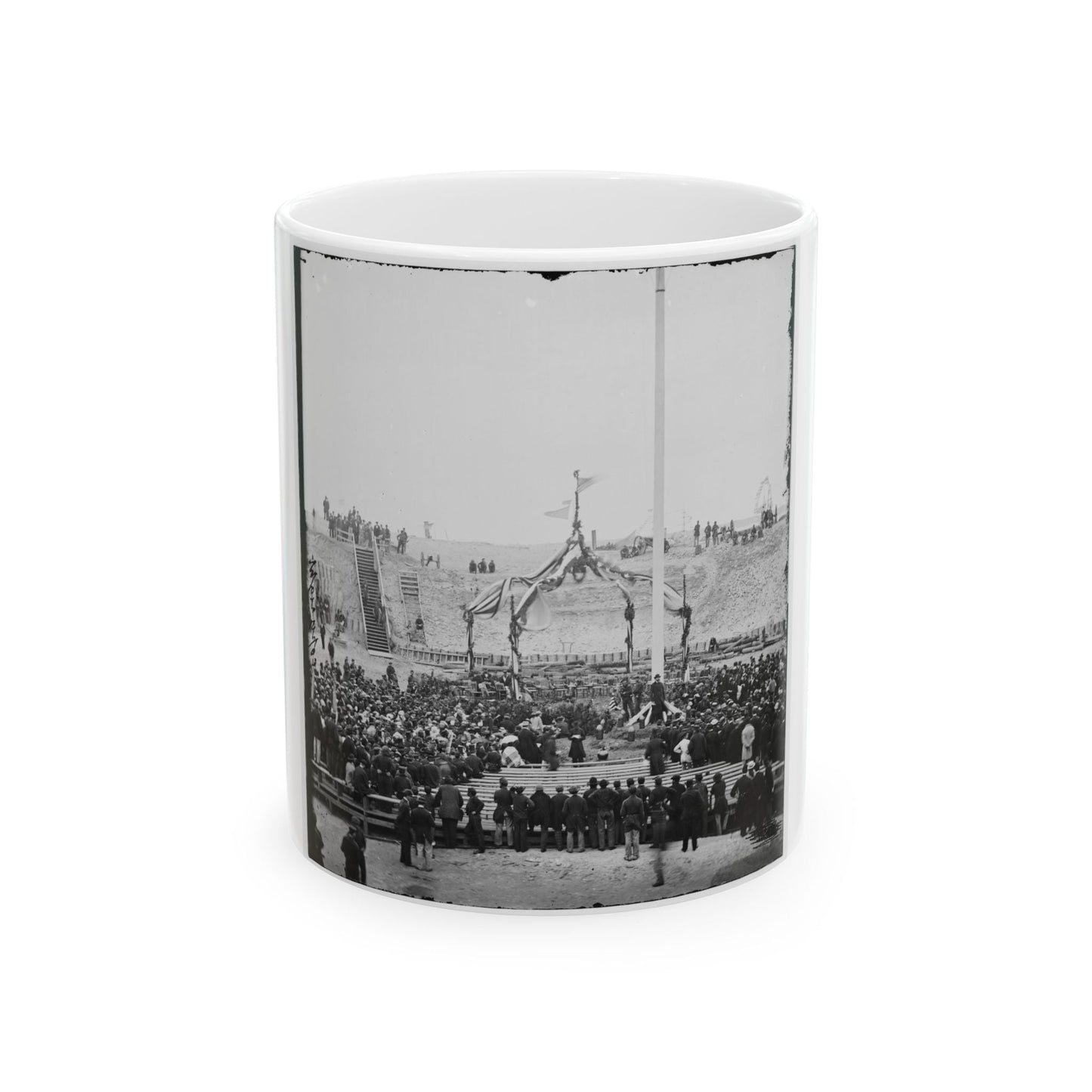 Charleston, S.C. Crowd Inside Fort Sumter; Another View (U.S. Civil War) White Coffee Mug