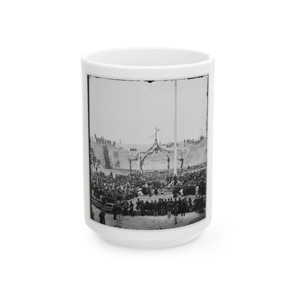 Charleston, S.C. Crowd Inside Fort Sumter; Another View (U.S. Civil War) White Coffee Mug