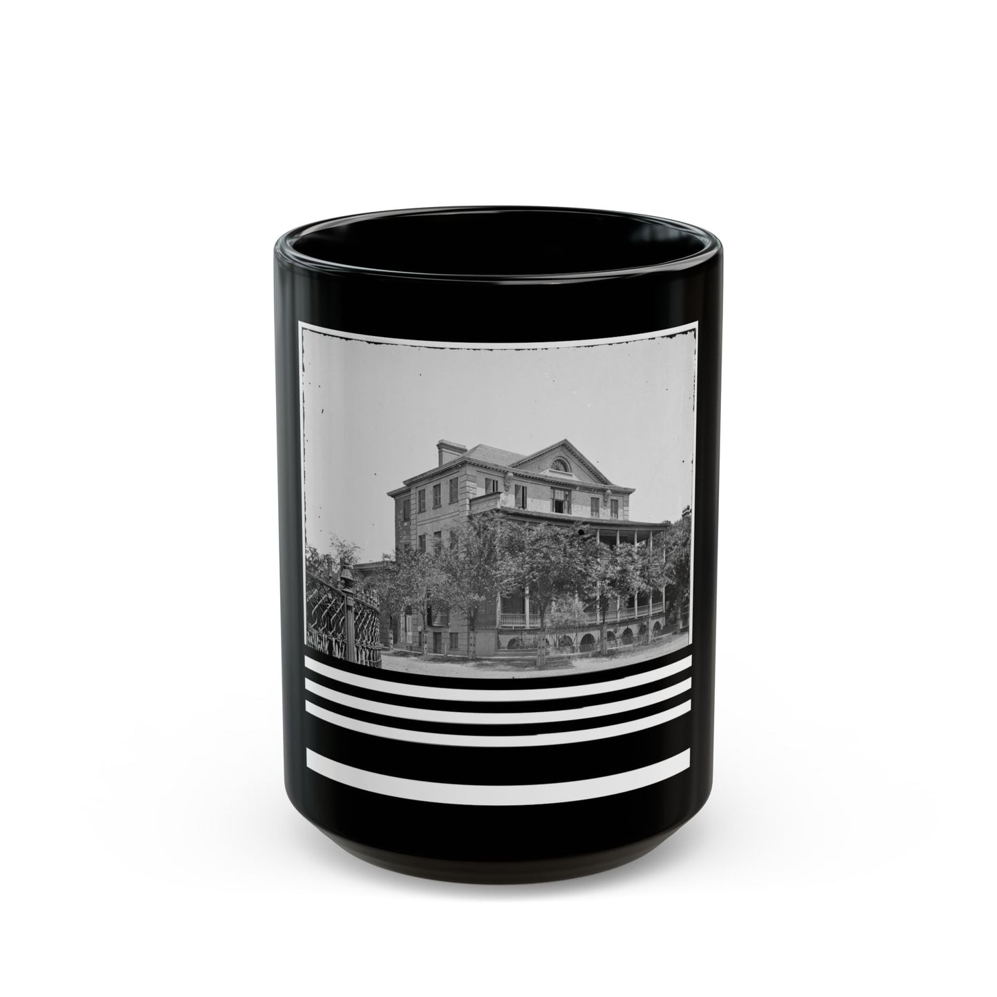 Charleston, S.C. Ex-Governor William Aiken's House (48 Elizabeth Street) (U.S. Civil War) Black Coffee Mug