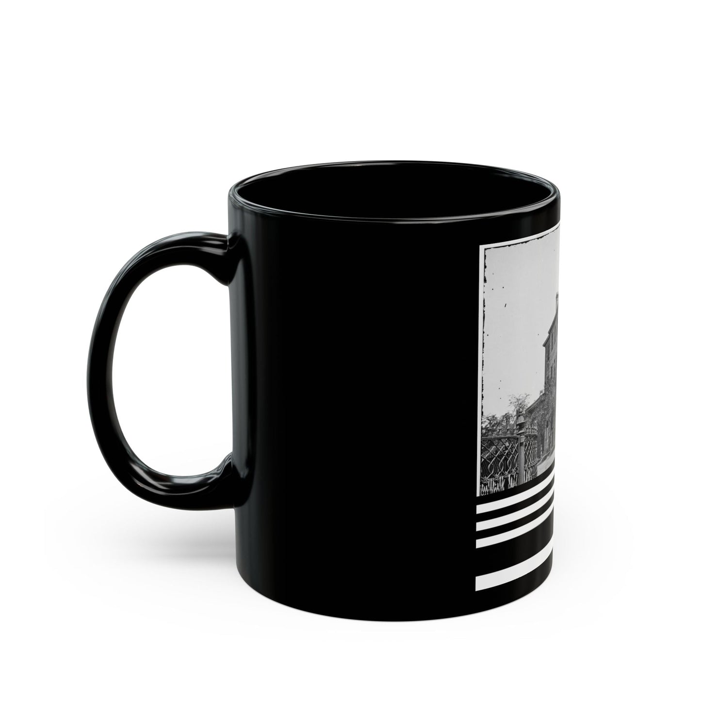 Charleston, S.C. Ex-Governor William Aiken's House (48 Elizabeth Street) (U.S. Civil War) Black Coffee Mug