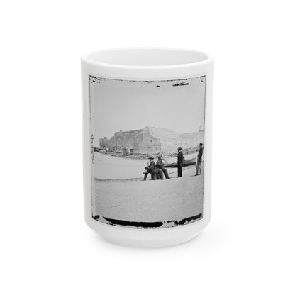 Charleston, S.C. Fort Sumter, From The Sand-Bar (U.S. Civil War) White Coffee Mug