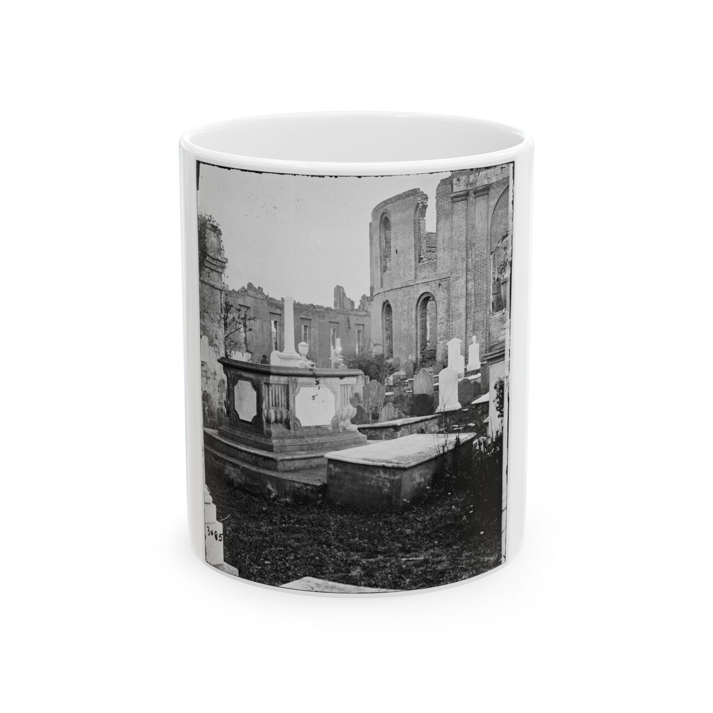 Charleston, S.C. Graveyard Of The Ruined Circular Church (U.S. Civil War) White Coffee Mug