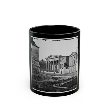 Charleston, S.C. Hibernian Hall (With Columns; 105 Meeting Street), Place Of Meeting After The Burning Of Secession Hall (U.S. Civil War) Black Coffee Mug