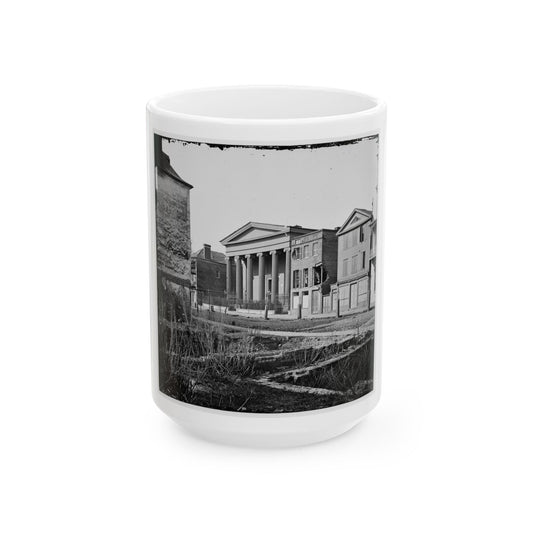 Charleston, S.C. Hibernian Hall (With Columns; 105 Meeting Street), Place Of Meeting After The Burning Of Secession Hall (U.S. Civil War) White Coffee Mug