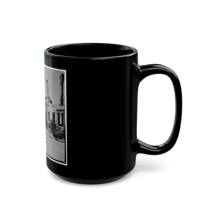 Charleston, S.C. Houses On The Battery Damaged By Shell-Fire (U.S. Civil War) Black Coffee Mug-The Sticker Space