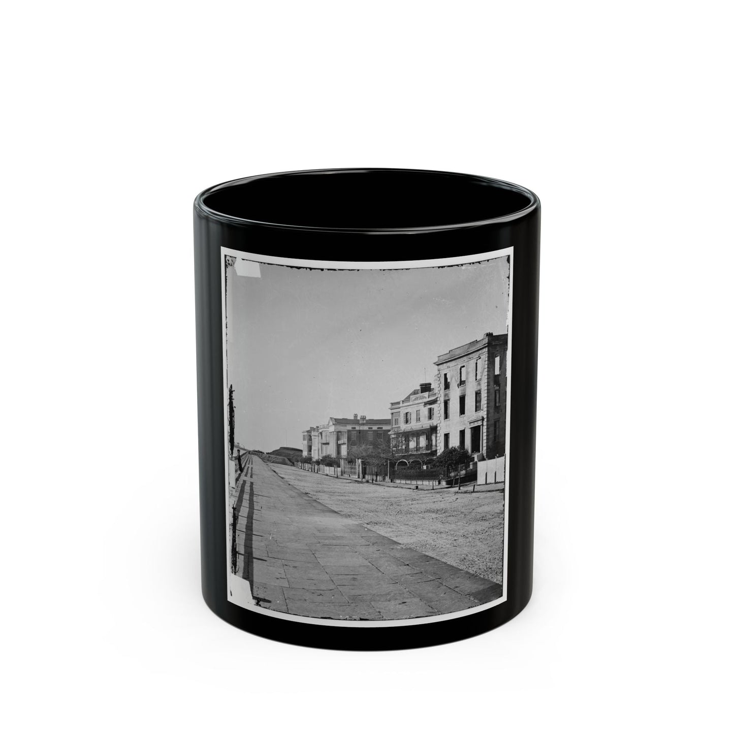 Charleston, S.C. Houses On The Battery; The Nearest Is Burned Out (U.S. Civil War) Black Coffee Mug