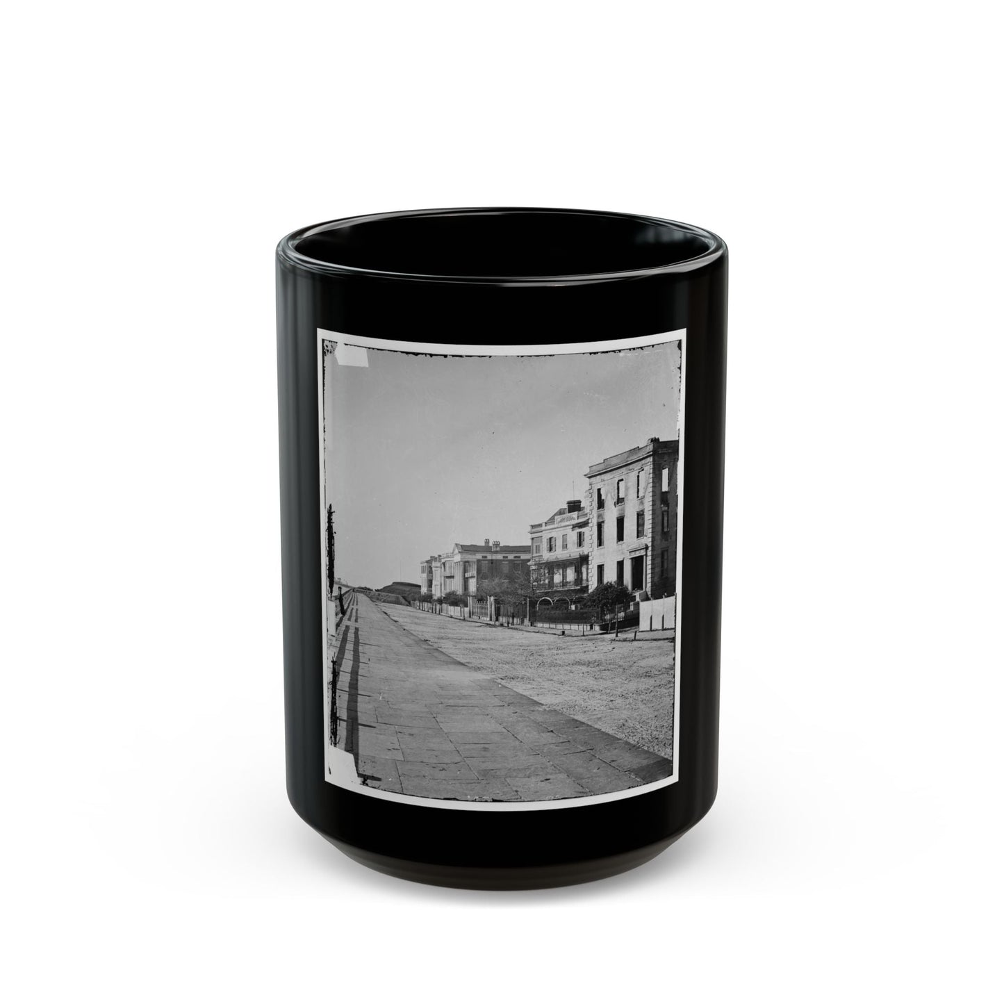 Charleston, S.C. Houses On The Battery; The Nearest Is Burned Out (U.S. Civil War) Black Coffee Mug