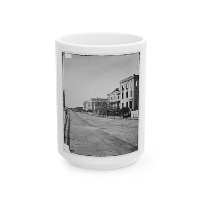 Charleston, S.C. Houses On The Battery; The Nearest Is Burned Out (U.S. Civil War) White Coffee Mug