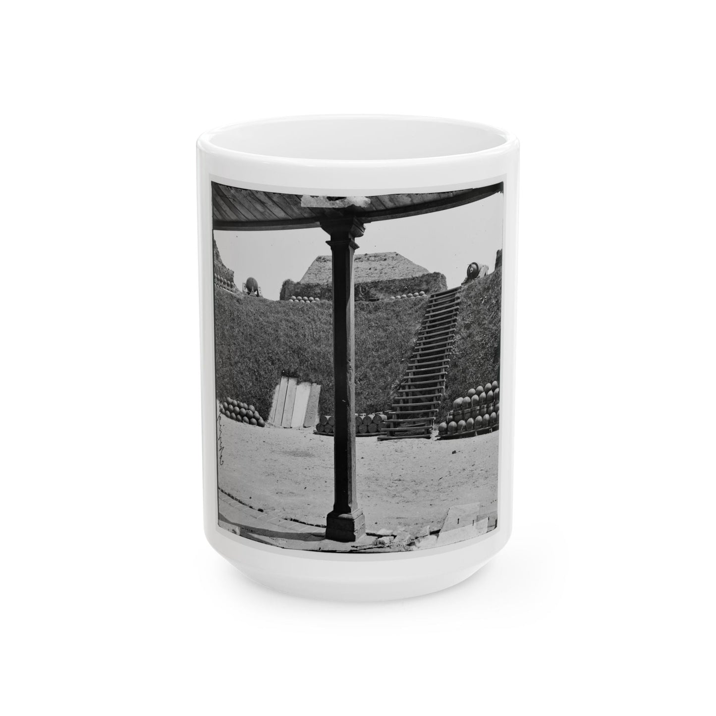 Charleston, S.C. Interior View Of Castle Pinckney (U.S. Civil War) White Coffee Mug